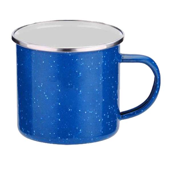 National Brands Bulk Enamel Camping Mugs, Set of 24 - Durable, Long Lasting, Traditional 13 Ounce Blue Speckled Camping Mugs, Perfect for The Great