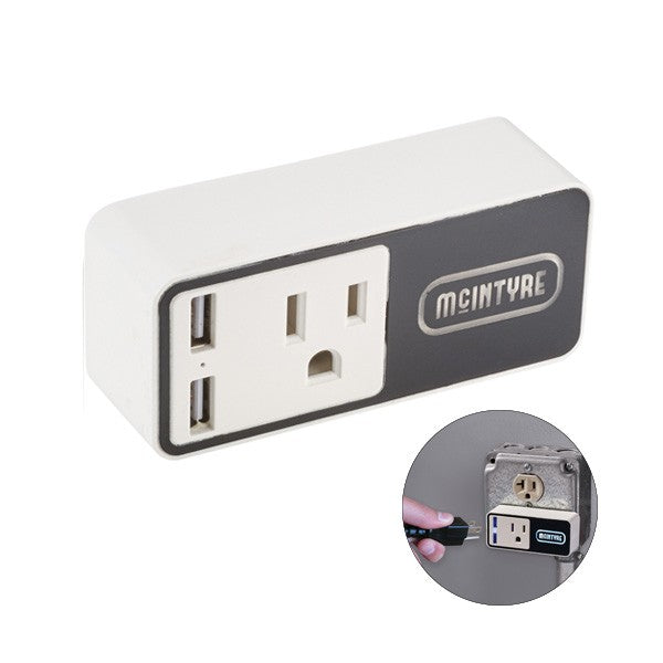 Light Up Wifi Smart Plugs With USB Output - Wifi Smart Plugs with Logo - Q143911 QI
