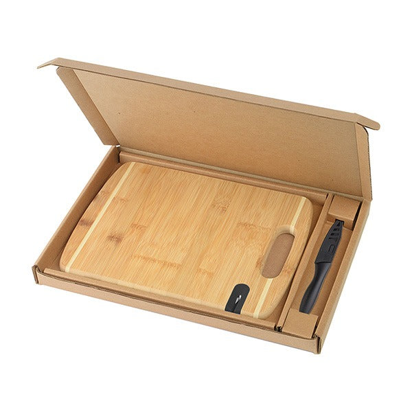 Bamboo Sharpen-It „ Cutting Board Gift Box Set - Cutting Boards with Logo -  Q347322 QI