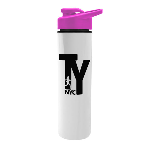 16 Oz. Slim Travel Tumbler Insulated - Pop-Up Sip Lid - Plastic Sports  Bottles with Logo - Q702722 QI