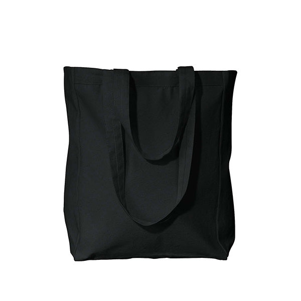 Shoulder Tote - Plain, Blank, 10oz Colored Cotton - Black - Enviro-Tote |  Custom Canvas Tote Bags - Made in USA