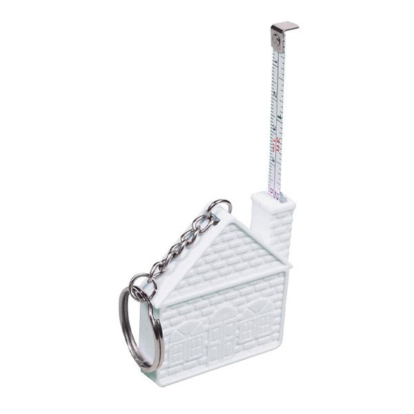 Promotional House Shaped 3' Tape Measure Keychain $1.57