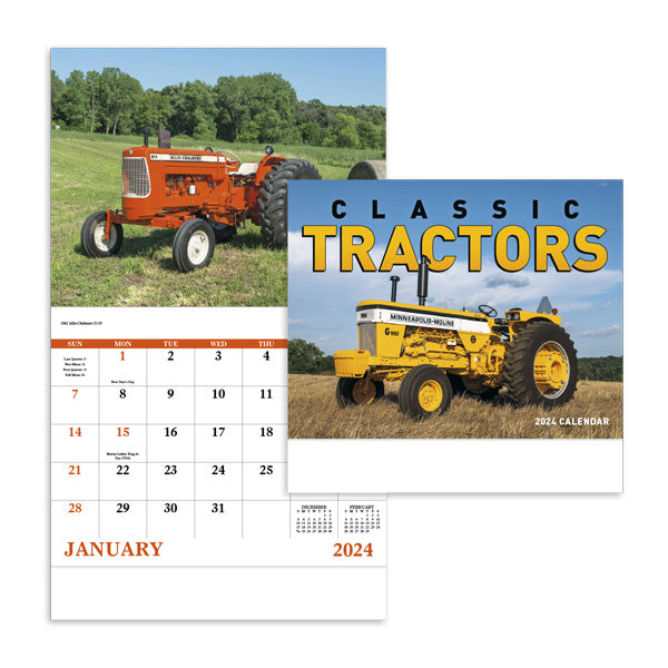 Classic Tractor Stapled Calendar Calendars with Logo Q125722 QI