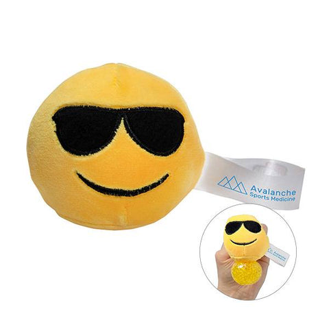 Emoji Sunglasses Photo Glass / Bottle Cap Retractable ID Badge Reel 