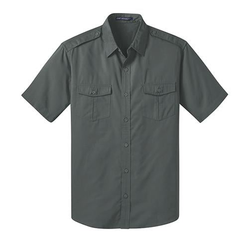 Port Authority® Stain-Resistant Short Sleeve Twill Shirt - Dress Shirts ...