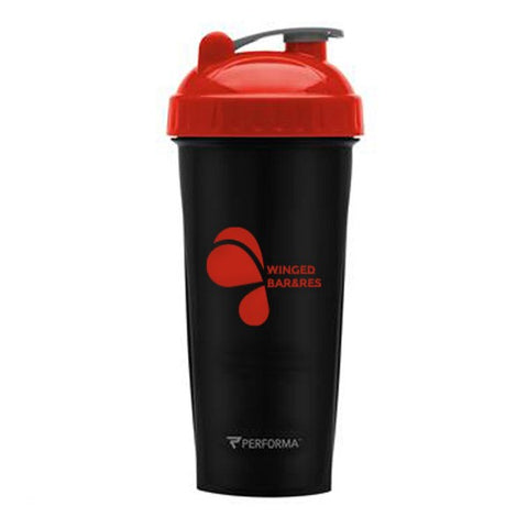 28 Oz. Classic Shaker Bottle - Clear/Red Lid - Shaker Bottles with Logo -  Q319522 QI