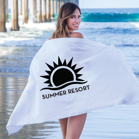 Promotional logo printed Turkish towel