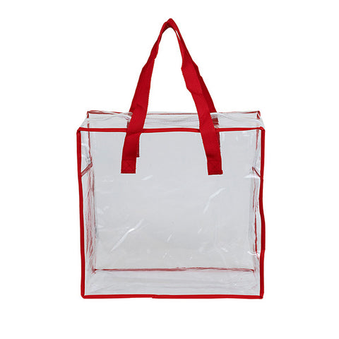 Custom Arete Clear Vinyl Stadium Compliant Tote Bag (Q709111) - Clear ...