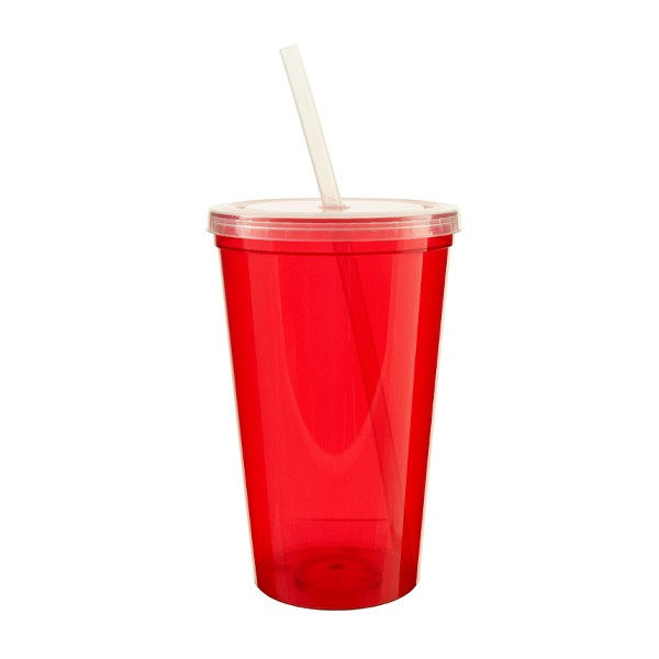 Bulk Straw Lid Stadium Cups  12 oz Promo Stadium Cup with Lid & Straw