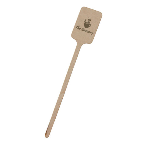 6 Paddle Wood Drink Stirrer - Drink Stirrers with Logo - Q698011 QI