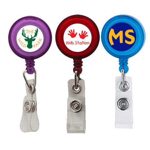 Clothing & Accessories :: Keychains & Lanyards :: Badge Holders & Reels ::  Personalized Medical Dental Retractable Badge Reel, Laser Engraved Work Name  Tag Holder, Office Badge Holder