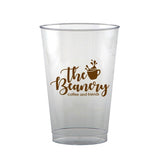 Custom 14 oz Clear Plastic Cups with Printed Logo