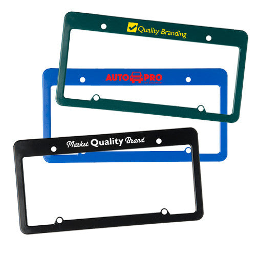 Custom License Plate Frames with 4 Holes Straight Top (Q926411 ...